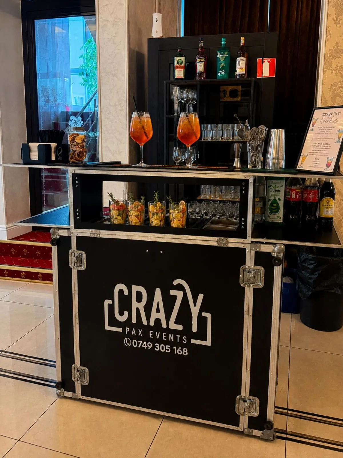 Barul Crazy Pax Events pregătit pentru un eveniment